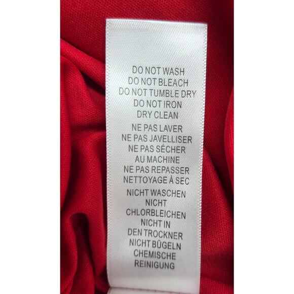 Aidan Mattox Red Crepe & Lace Cocktail Dress NWT Sz 12 - Picture 9 of 10